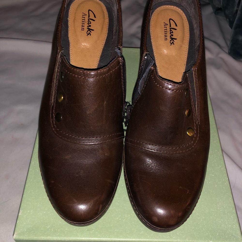 Brown pump heels